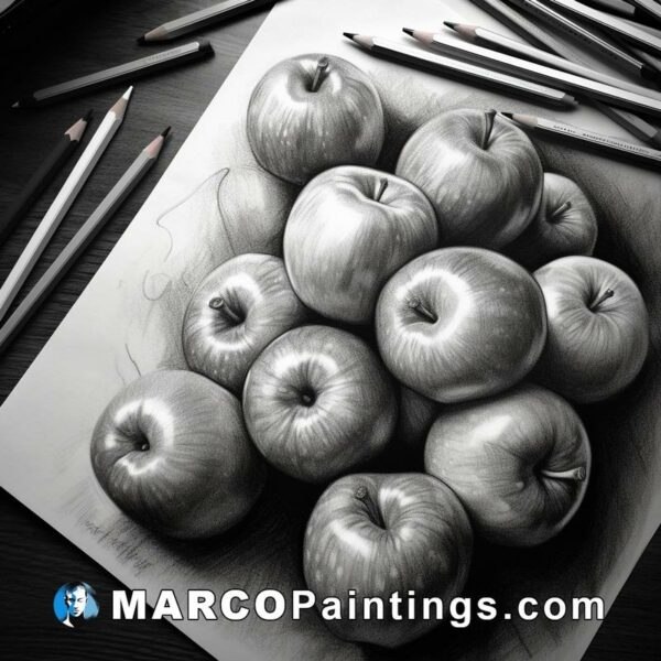 3d apple drawing by sagar nair gif