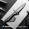 3d drawings of a knife