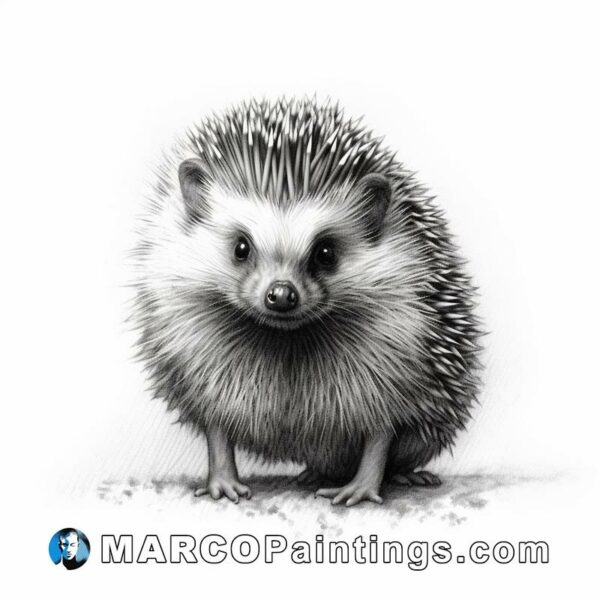 A beautiful cute drawing of a hedgehog
