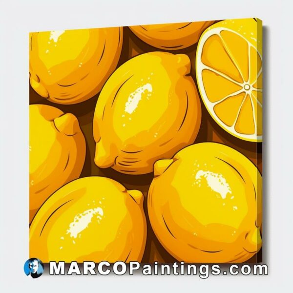 A bunch of yellow lemons on a background