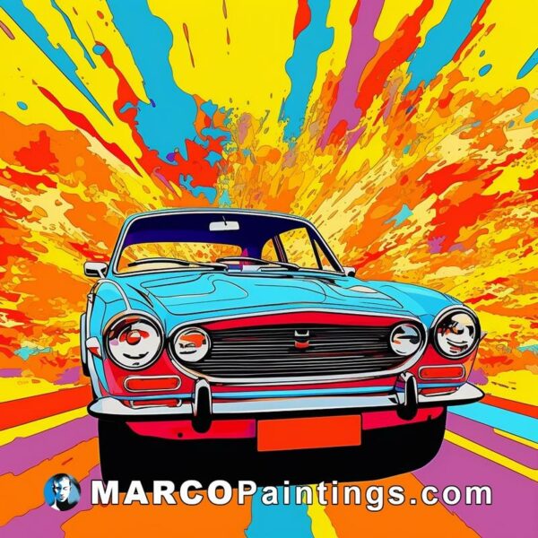 A car in a pop art style