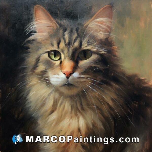 A cat in a oil painting
