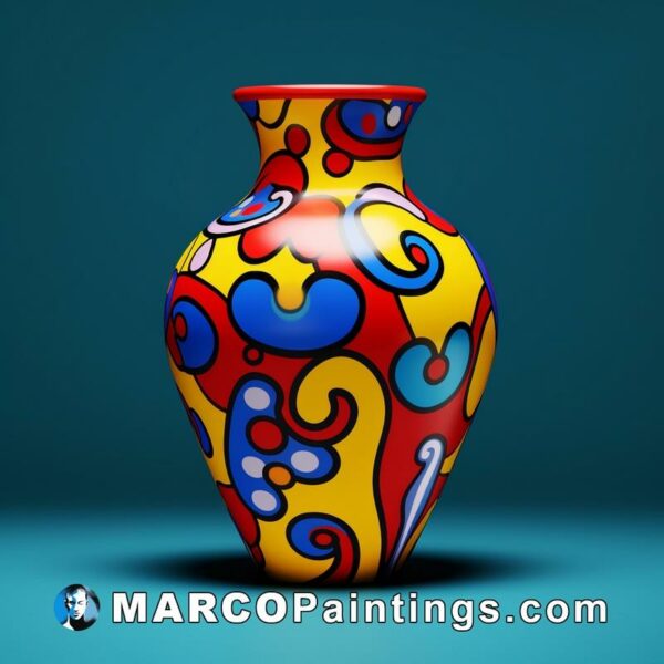 A colorful vase