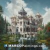 A fantasy castle painted by mike fagotti