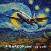 A jet takeoff painted by jan gogh