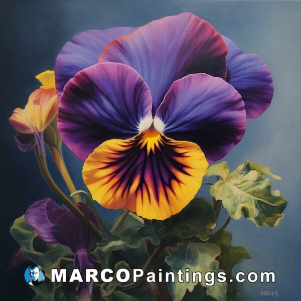 A painting colorful pansies from mike