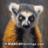 A painting featuring a lemur