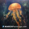 A painting of a jellyfish