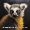 A painting of a lemur