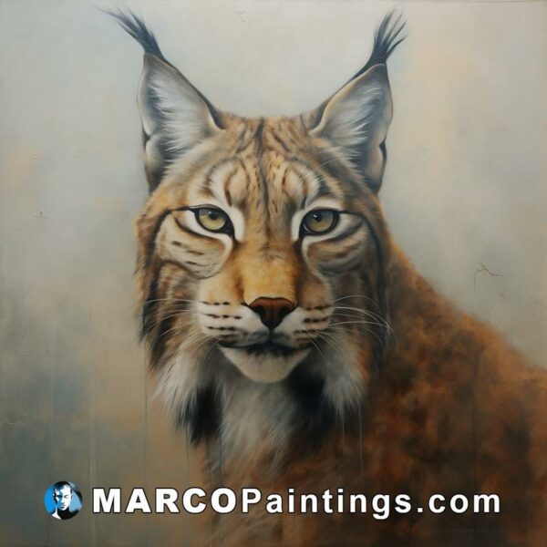 A painting of a lynx