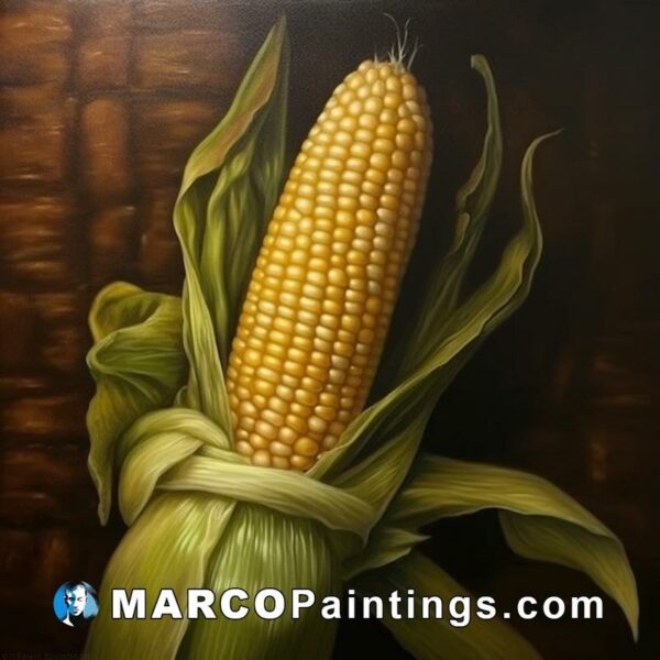 A painting of an ear of corn