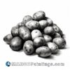 A pile of potatoes are shown in a black and white drawing