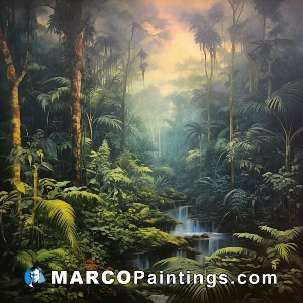 A place called the jungle' is an oil painting