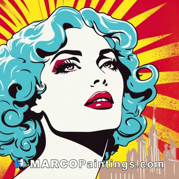A pop art style image of a woman