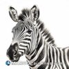 A portrait of a zebra