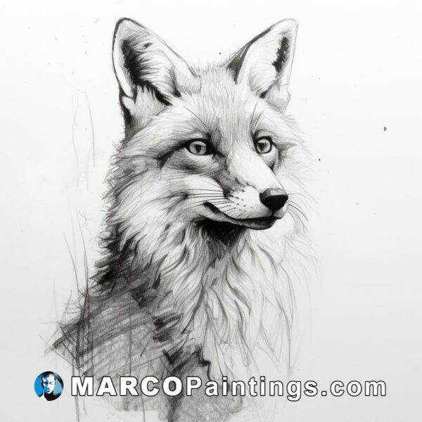 A sketch of a fox face