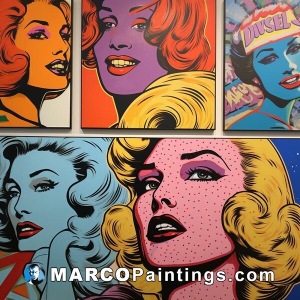 A wall of marilyn monroe pop art