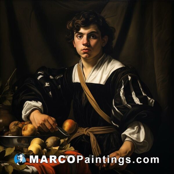 A young man holding a knife