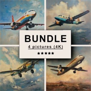Airplane Oil Painting Bundle