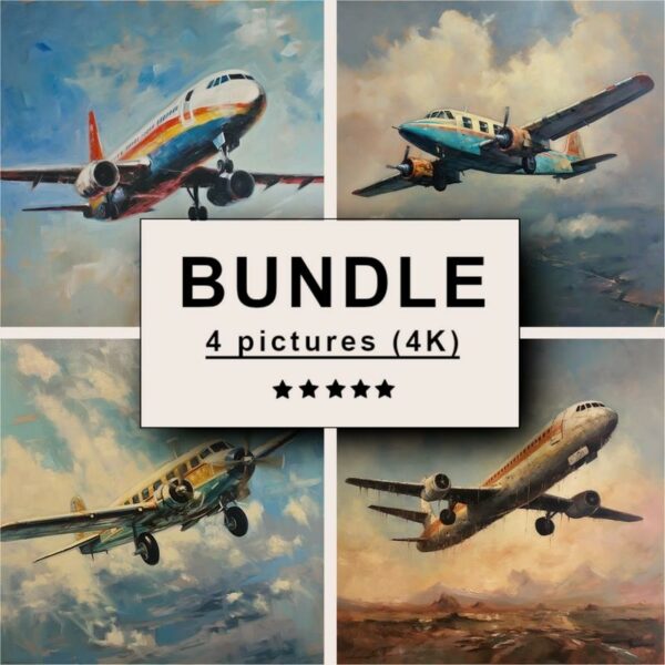 Airplane Oil Painting Bundle
