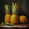 All 3 pineapples together oil by delphine