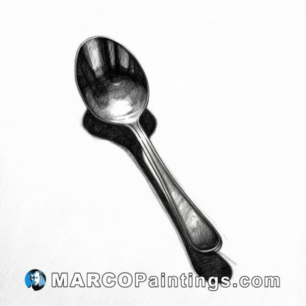 An art study of a spoon in pencil