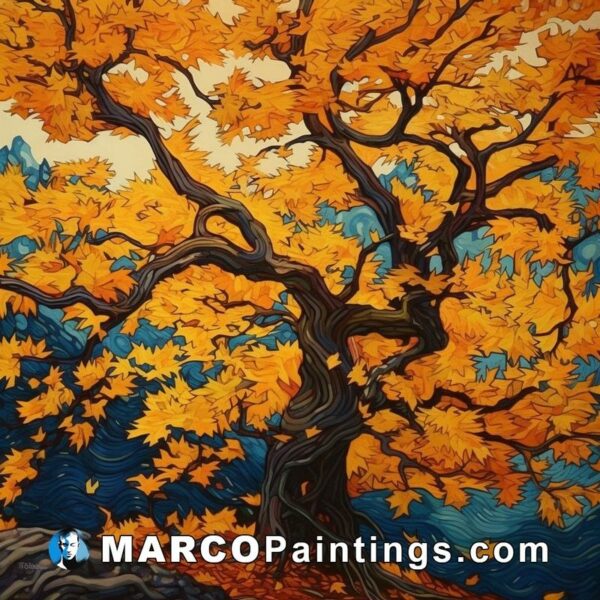 An autumn tree painted by jeff robertson