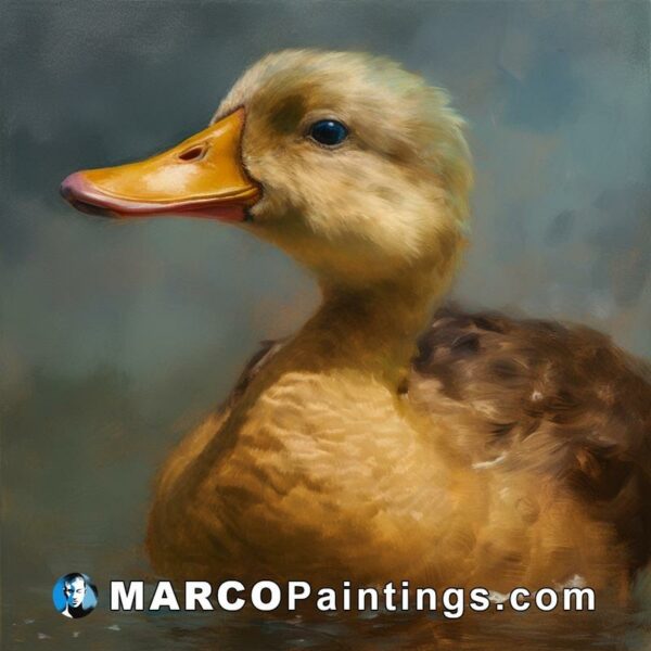 An oil painting of a duck