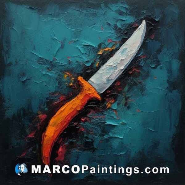 An oil painting of a knife