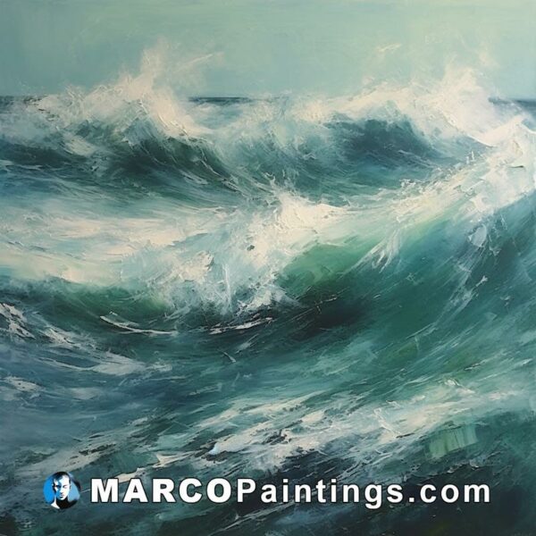 An oil painting of waves by robert o'rourke