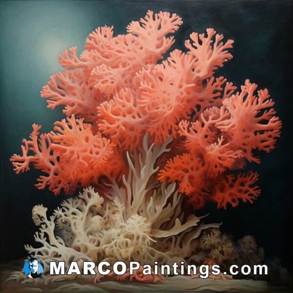 An oil painting with coral by artemisia ermanno