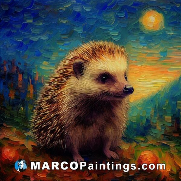 An ostrich digital painting digital painting of a hedgehog fine art print