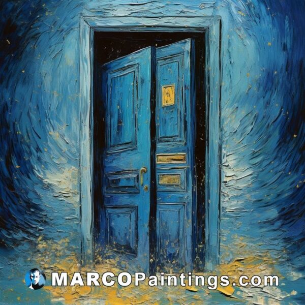 And so it is with a painting of an open blue door