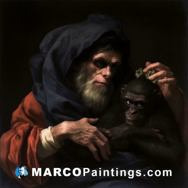 Angels and creatures a portrait of the biblical prophet satan and the chimpanzee jesus