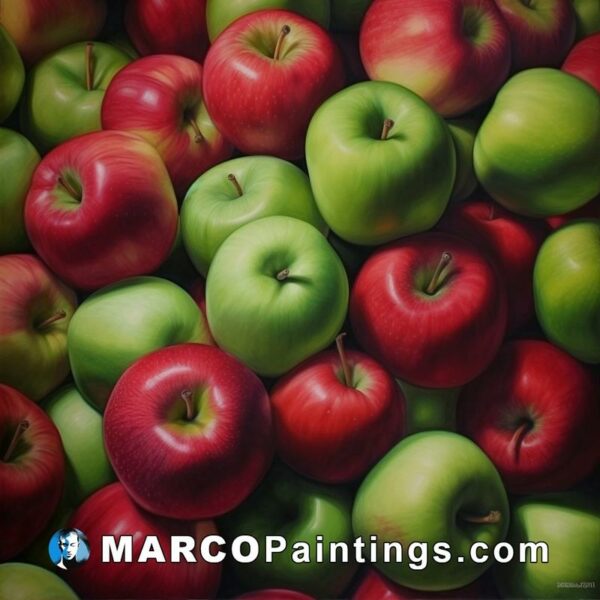 Apples red and green 2012 oil on canvas