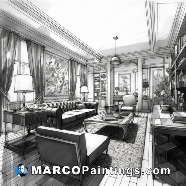 Art rendering sketch vector home living room furniture sketch home furniture jpg drawing