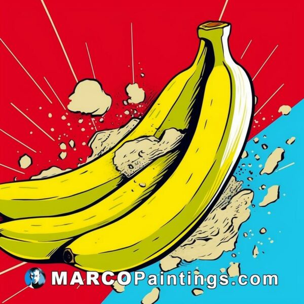 Banana pop art illustration