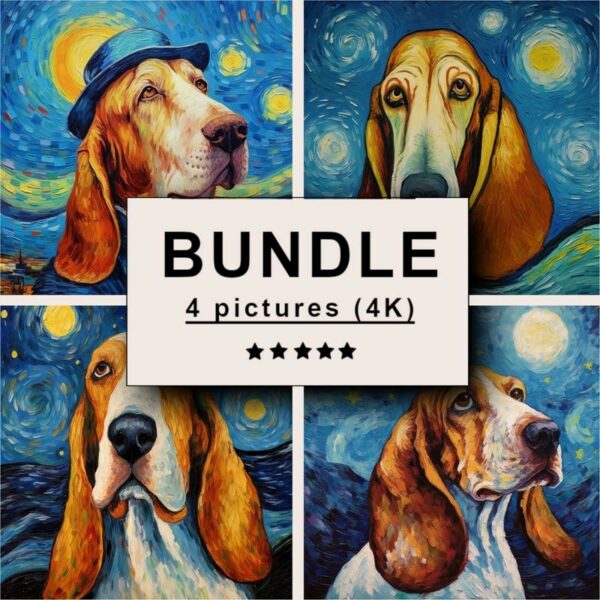 Basset Hound Impressionism Bundle