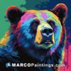 Bear painting colorful bear