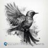 Bird drawing vector