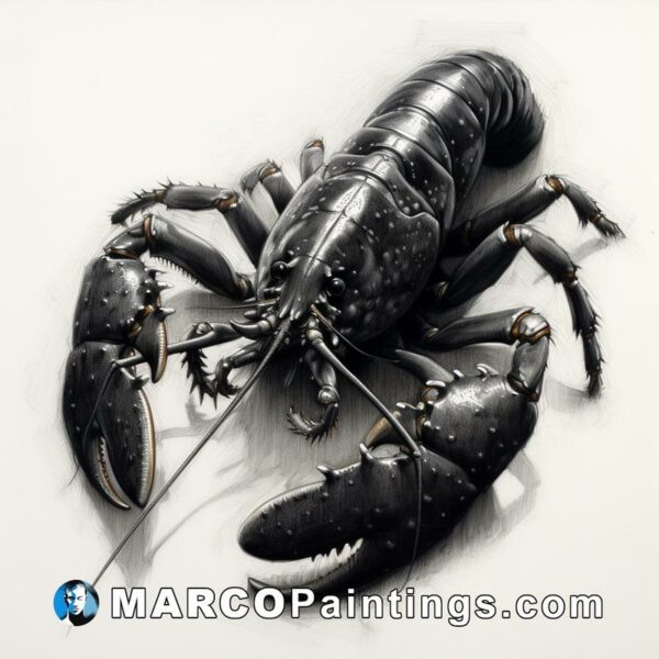 Black and brass lobster drawing.Jpg