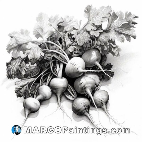 Black and white black & white beet illustration