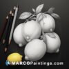 Black and white lemons with pencils