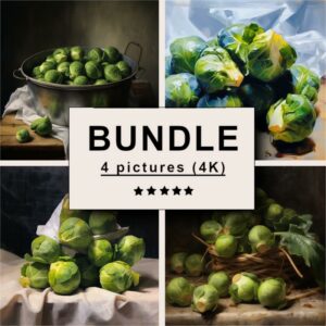 Brussels Sprouts Oil Painting Bundle