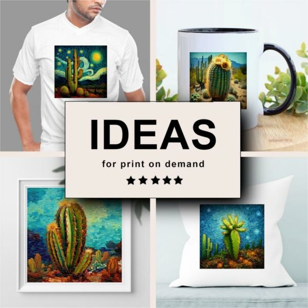 Cactus Impressionism Merchandising