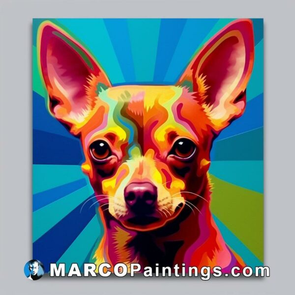 Canvas print painting of the big chihuahua painting
