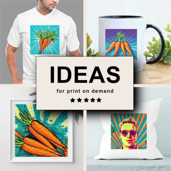 Carrots Pop Art Merchandising