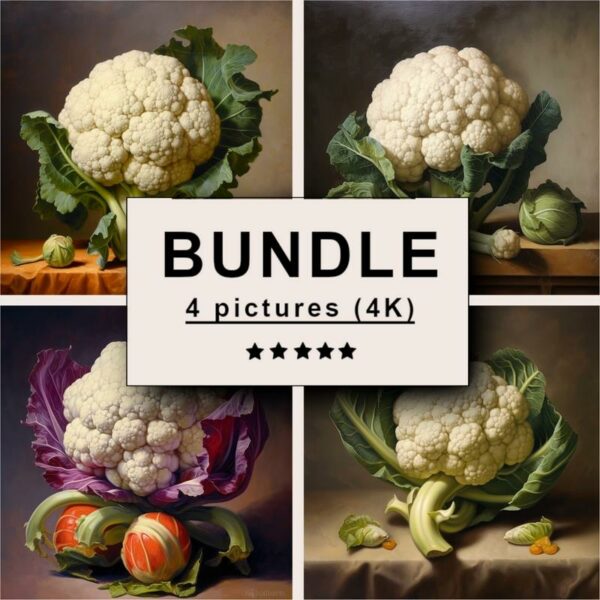 Cauliflower Oil Painting Bundle