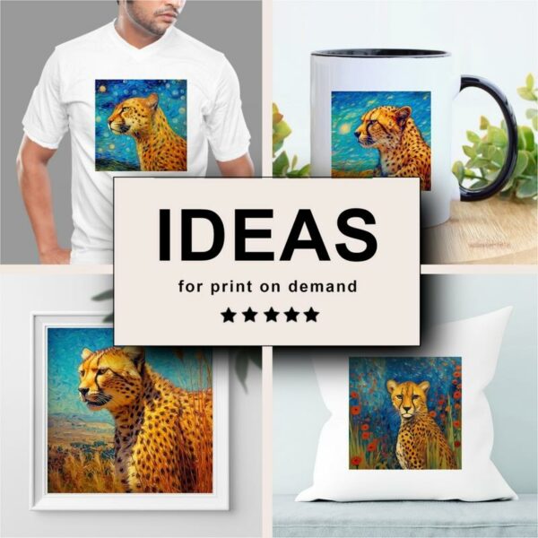 Cheetah Impressionism Merchandising
