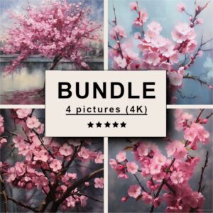 Cherry Blossom Oil Painting Bundle